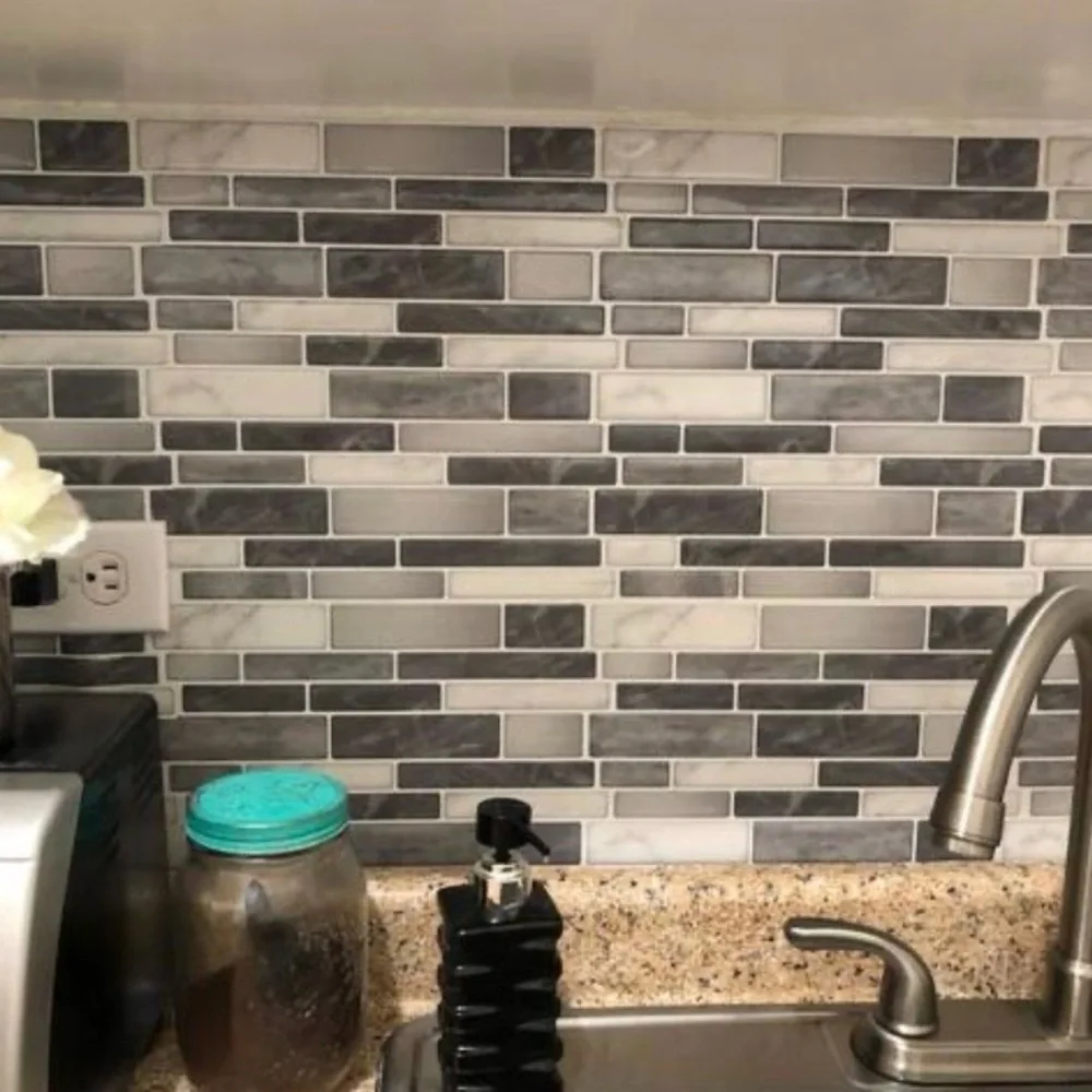 10 Pck 12x12 Peel and Stick Backsplash Kitchen Bathroom Mosaic Tiles Wall Decor